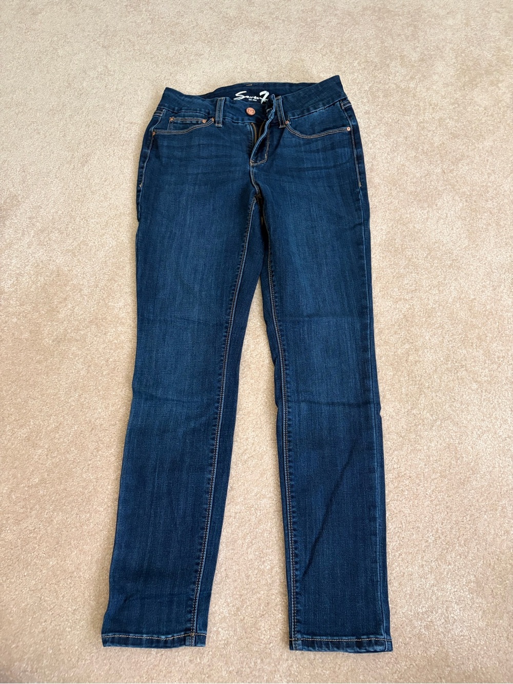 Seven7 Dark Blue Skinny Jeans